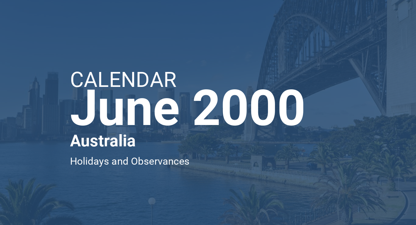 June 2000 Calendar Australia